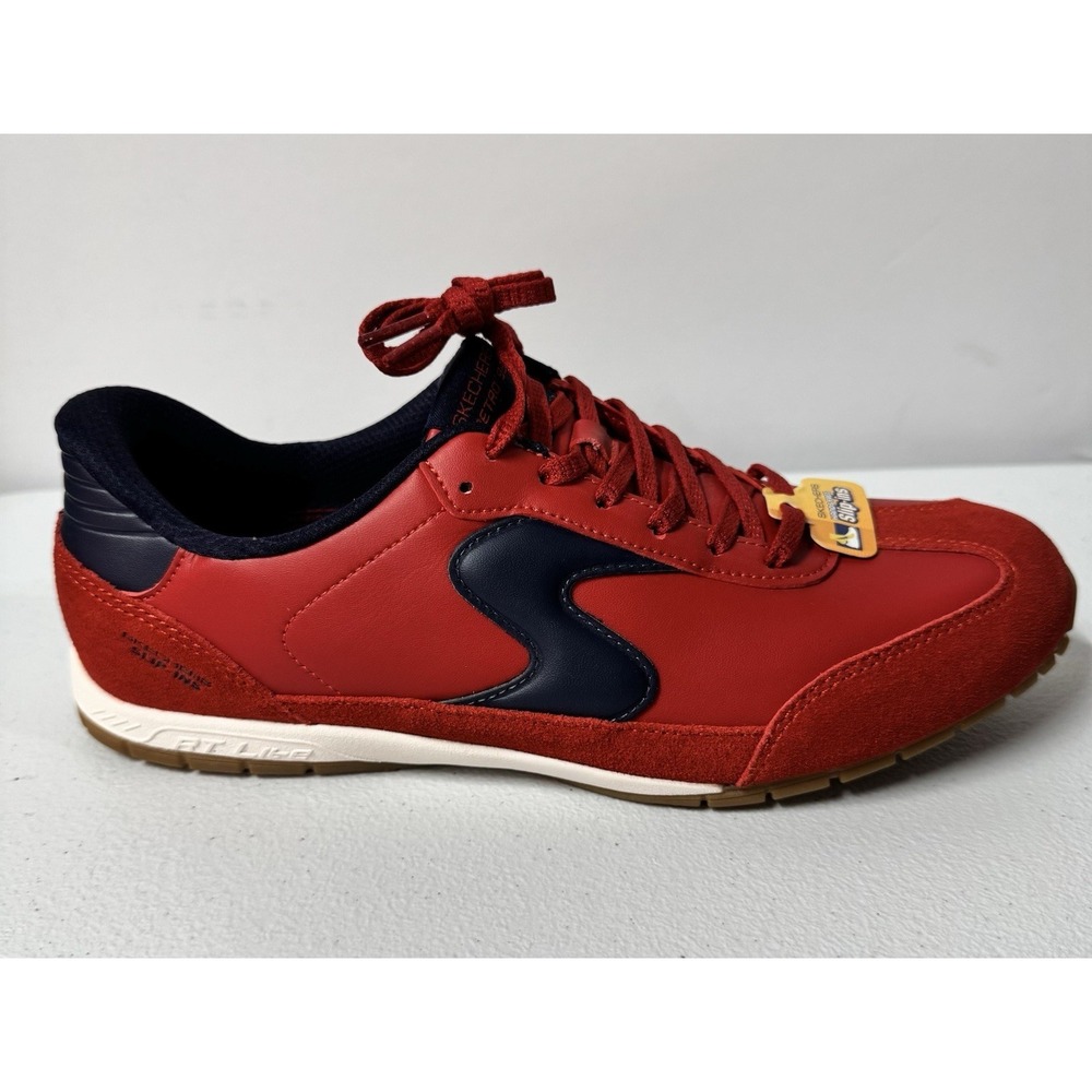 Size 8.5M- Skechers Retro Slip-ins Air Cooled Memory Foam, Red/Blue‎